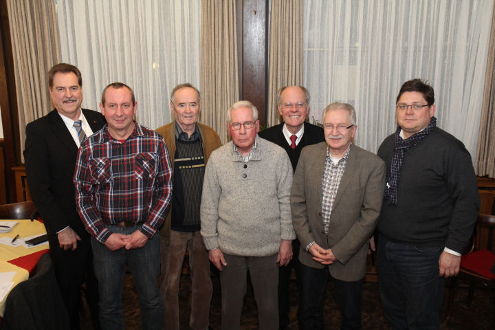 Palenbergs Vorstand mit dem Bürgermeister, seinem Stellvertreter und dem Stadtverbandsvorsitzenden - (Foto Josef Thelen)